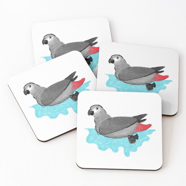 Item preview, African grey as a duck designed and sold by BourkiiBoutique.