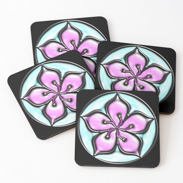Item preview, Stained Glass Sakura Mandala designed and sold by FalcoSkyWolf.