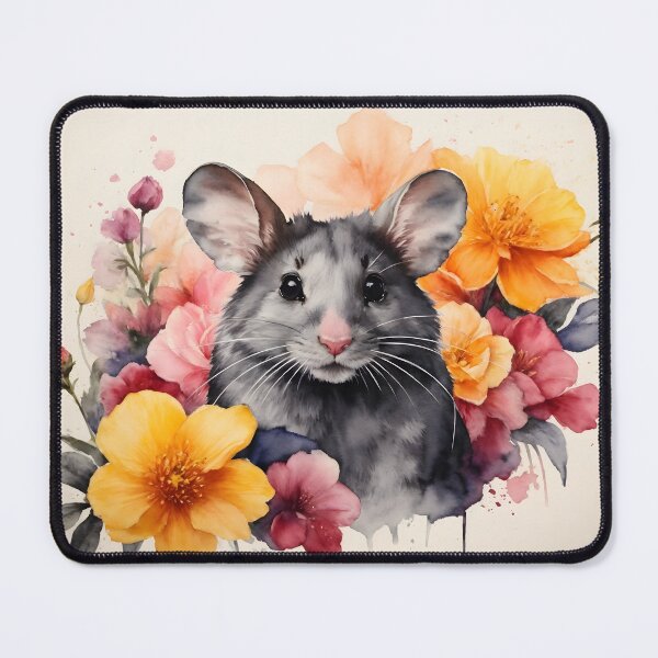 Item preview, Mouse with Floral Elegance designed and sold by digiscapeart.