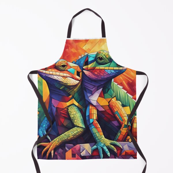 Item preview, Rainbow lizards in modern art designed and sold by seahorse crossing.