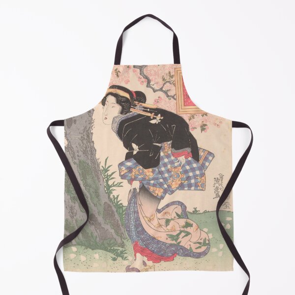 Item preview, Beauties under Cherry Blossoms Vintage Ukiyo-e Print III designed and sold by VintageArchive.
