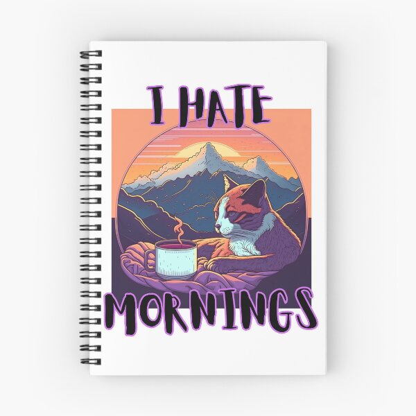 Item preview, I Hate Mornings designed and sold by letsgetinspired.