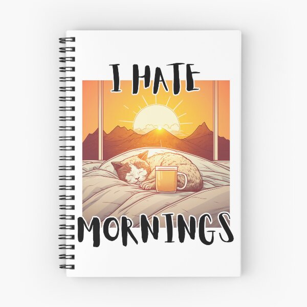 Item preview, I Hate Mornings designed and sold by letsgetinspired.