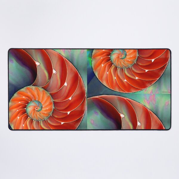 Item preview, Red Nautilus Shell - Sea Shells designed and sold by Sharon Cummings Art.