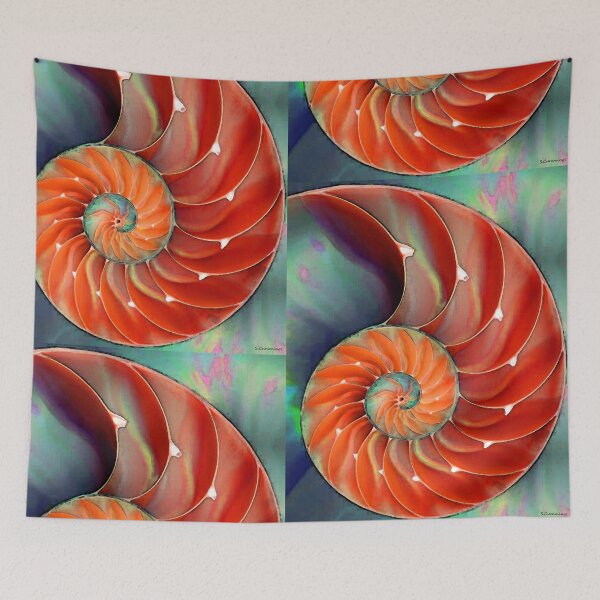Artikelvorschau, Rote Nautilusmuschel - Muscheln entworfen und verkauft von Sharon Cummings Art.
