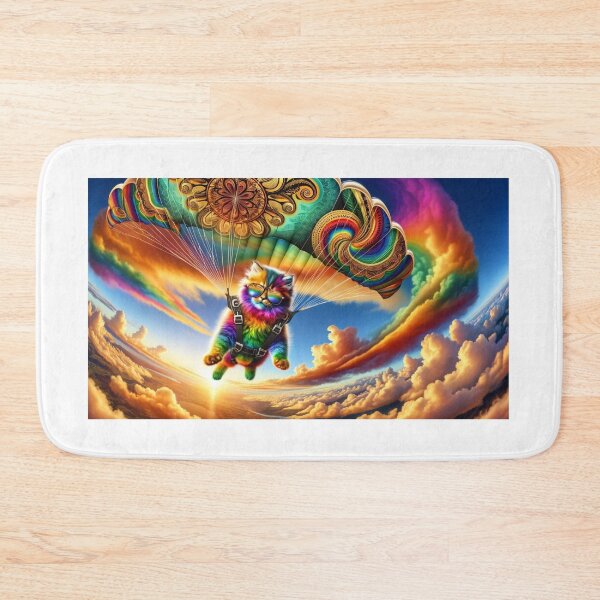 Item preview, Title: Āniwaniwa the Skydiving Ngeru (cat) designed and sold by Sienna Hamilton-Katene.