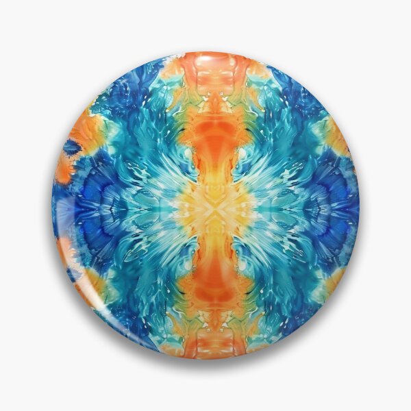 Item preview, Gem Within -- Colorful Retro Tie Dye Pattern  - Yellow Blue designed and sold by RoyalStarsPatts.