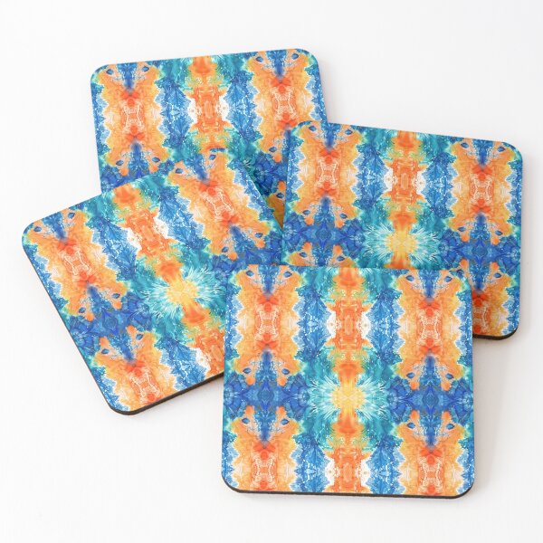 Item preview, Gem Within -- Colorful Retro Tie Dye Pattern  - Yellow Blue designed and sold by RoyalStarsPatts.