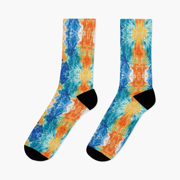 Item preview, Gem Within -- Colorful Retro Tie Dye Pattern  - Yellow Blue designed and sold by RoyalStarsPatts.