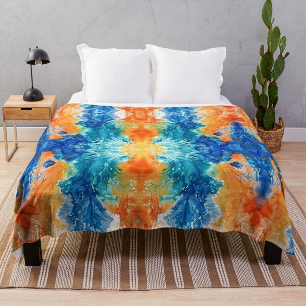 Item preview, Gem Within -- Colorful Retro Tie Dye Pattern  - Yellow Blue designed and sold by RoyalStarsPatts.