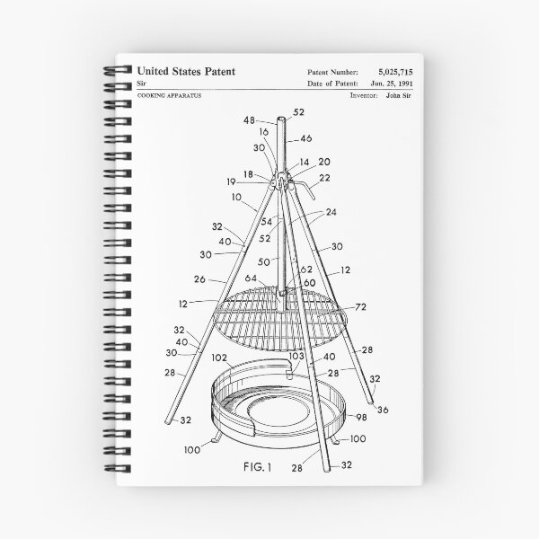 Item preview, Campfire Tripod 1991 Patent Art White Background designed and sold by Peek-Designs.