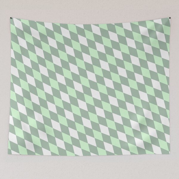 Item preview, Green & White Diamond Grid Seamless Eternal Impressions Textile designed and sold by Alchemy-A-La-G.