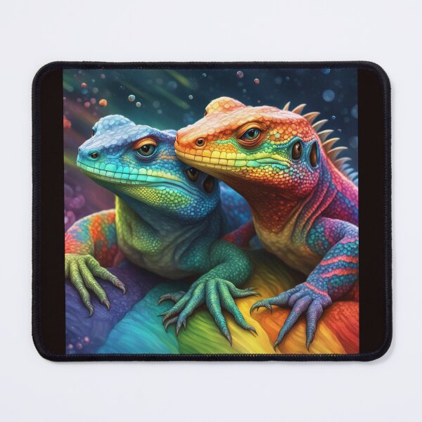 Item preview, Rainbow lizard love designed and sold by seahorse crossing.