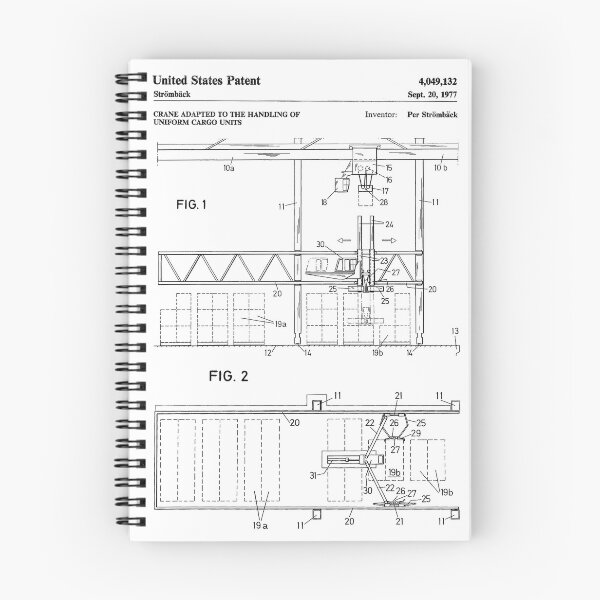 Item preview, Cargo Crane Patent Blueprint Art White Background designed and sold by Peek-Designs.