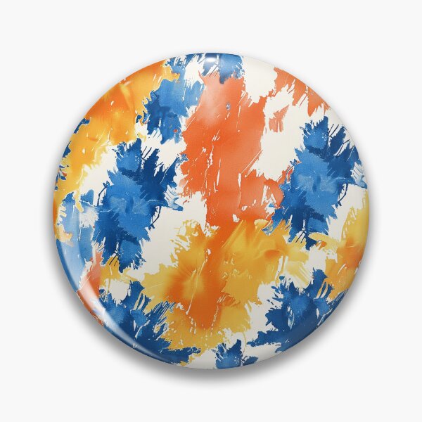 Item preview, Colorful Spalsh Tie Dye Pattern - Vintage Boho Yellow Blue designed and sold by RoyalStarsPatts.