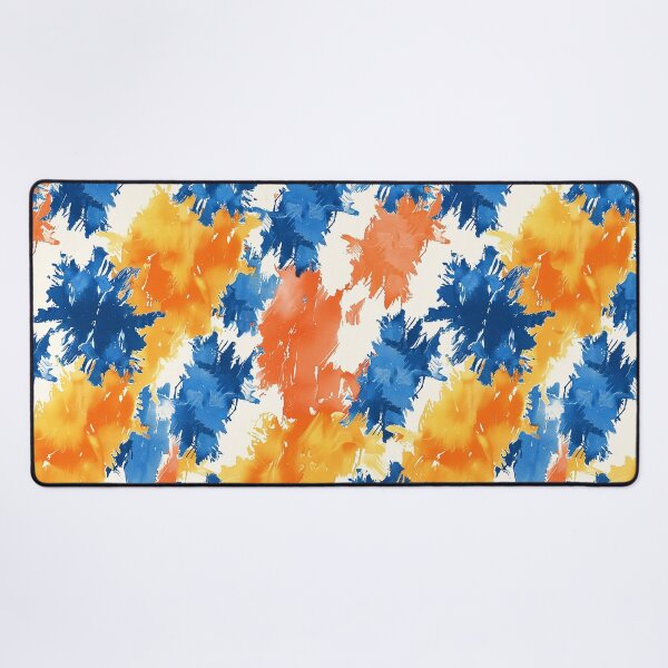 Item preview, Colorful Spalsh Tie Dye Pattern - Vintage Boho Yellow Blue designed and sold by RoyalStarsPatts.