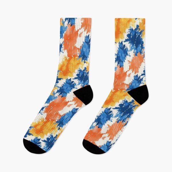 Artikelvorschau, Buntes Spalsh-Tie-Dye-Muster – Vintage-Boho-Gelbblau entworfen und verkauft von RoyalStarsPatts.