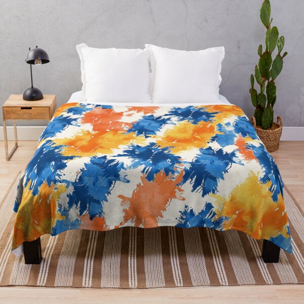 Item preview, Colorful Spalsh Tie Dye Pattern - Vintage Boho Yellow Blue designed and sold by RoyalStarsPatts.
