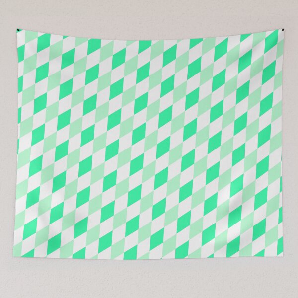Item preview, Neon Green Diamond Grid Seamless Eternal Impressions Textile designed and sold by Alchemy-A-La-G.