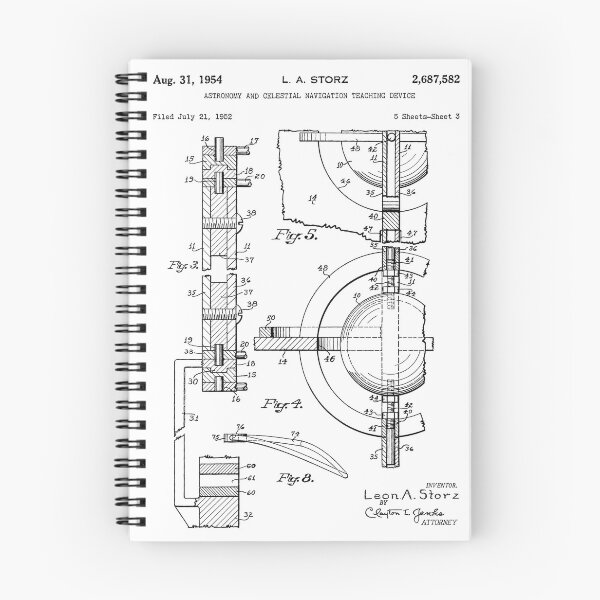 Item preview, Celestial Navigation Device Patent Art 1 White Background designed and sold by Peek-Designs.
