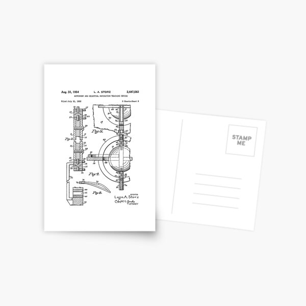 Item preview, Celestial Navigation Device Patent Art 1 White Background designed and sold by Peek-Designs.