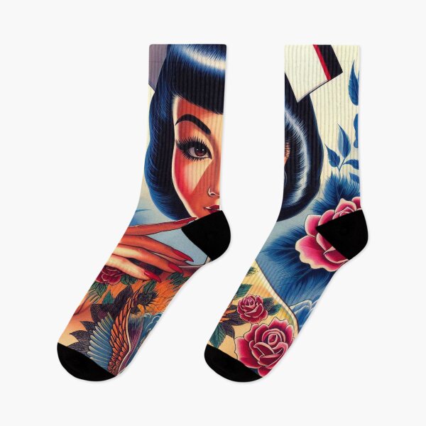 Item preview, Mujer oriental tatuada retro designed and sold by PulpVintage.