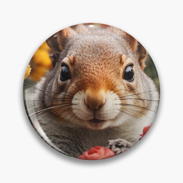 Artikelvorschau, Neugieriges Eichhörnchen in einem Blumenparadies entworfen und verkauft von digiscapeart.