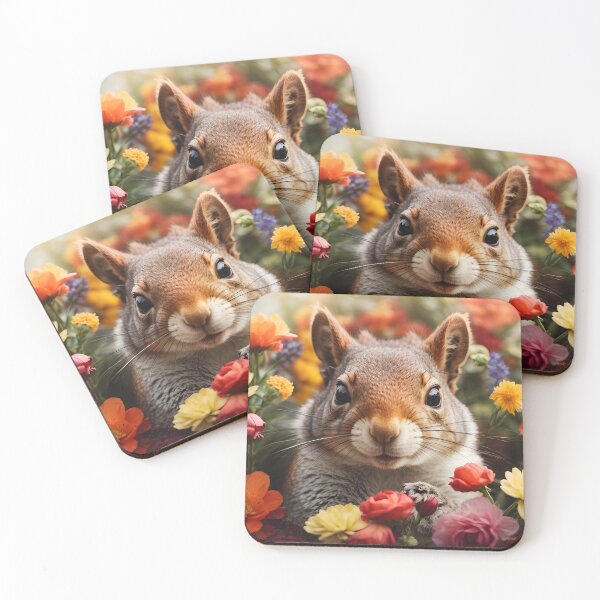 Item preview, Curious Squirrel in a Floral Paradise designed and sold by digiscapeart.