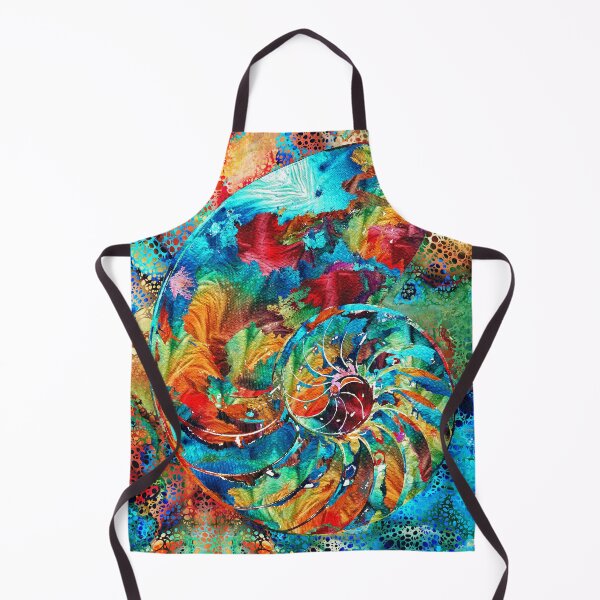 Item preview, Colorful Coastal Nautilus Shell Art Beach Decor designed and sold by Sharon Cummings Art.