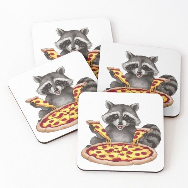 Item preview, Raccoon eating pizza  designed and sold by Micjr.