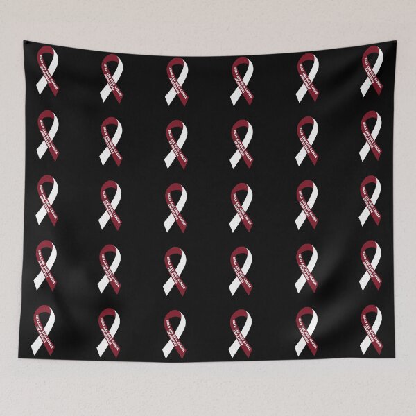 Item preview, Head and neck cancer awareness, Burgundy and white Ribbon, Head and neck ribbon designed and sold by BlueDiamond-19.