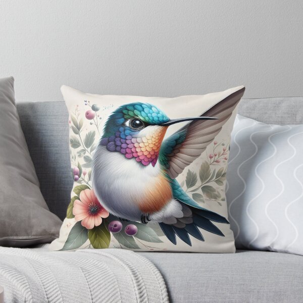 Item preview, Elegant Hummingbird - Graceful Bird Canvas Print designed and sold by StickerStudio27.
