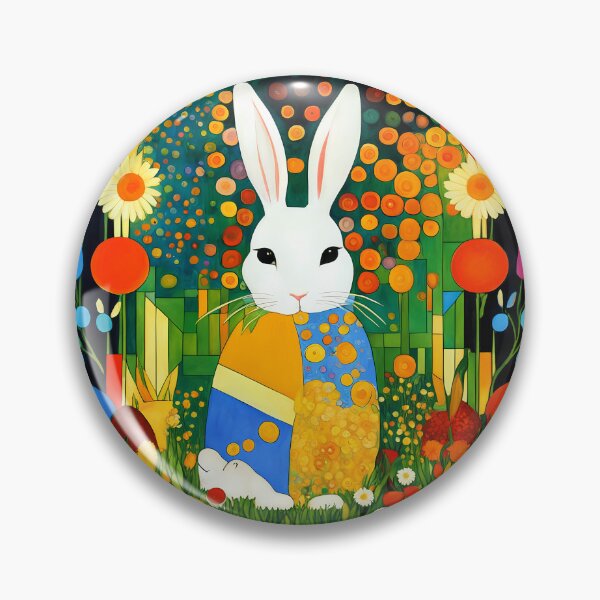 Item preview, Adorable rabbit among garden flowers and vegetables. designed and sold by Natalia-Vlad.