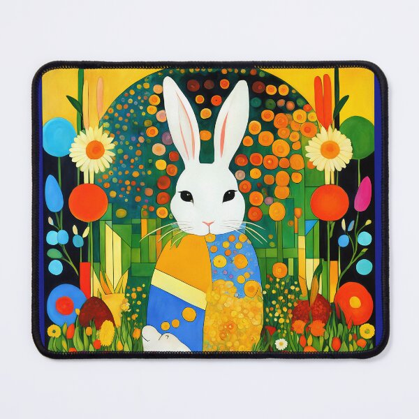 Item preview, Adorable rabbit among garden flowers and vegetables. designed and sold by Natalia-Vlad.