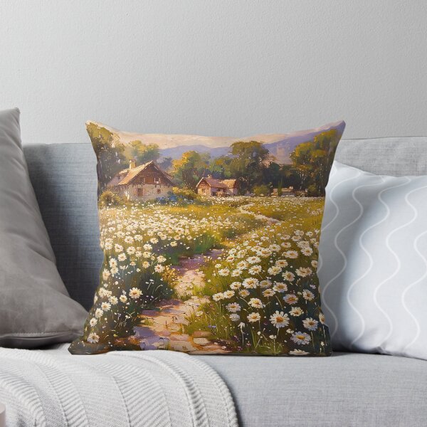 Item preview, Daisies Field in the Country Landscape designed and sold by acrylicartp.