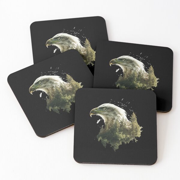 Item preview, My Spirit Mystical Animal is Eagle.Eagle head with nature designed and sold by elnexshop.