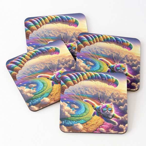 Item preview, Title: Rainbow Glide Ngeru (cat) designed and sold by Sienna Hamilton-Katene.