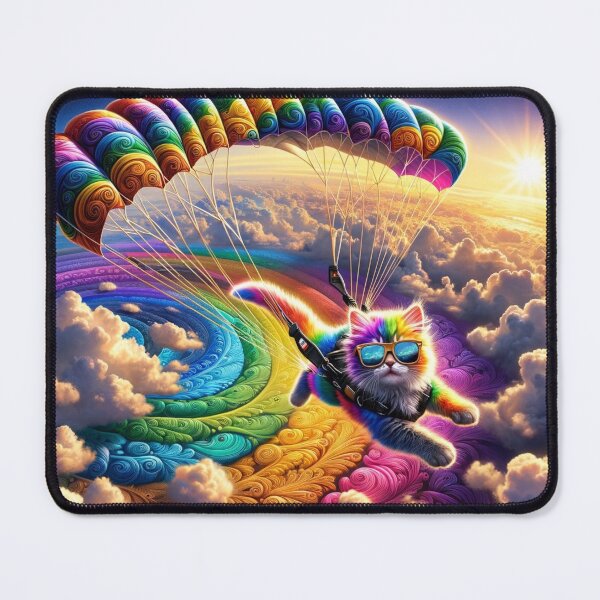 Item preview, Title: Rainbow Glide Ngeru (cat) designed and sold by Sienna Hamilton-Katene.