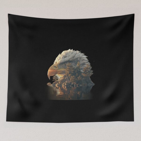 Item preview, My Spirit Mystical Animal is Eagle.Eagle head with nature designed and sold by elnexshop.