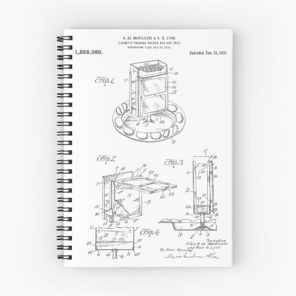 Item preview, Cigarette Holder And Ashtray Patent White Background designed and sold by Peek-Designs.