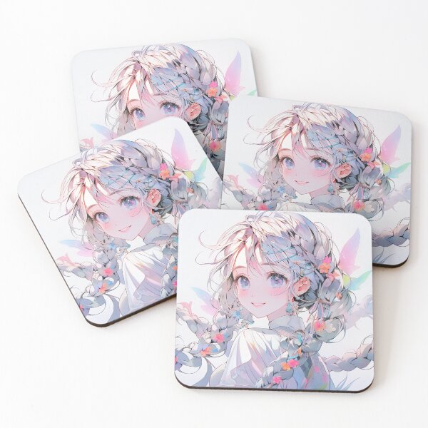 Item preview, Iridescent Joyful Braids Anime Girl designed and sold by bubblegoth.