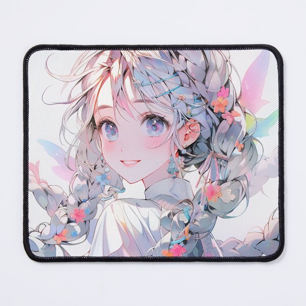 Item preview, Iridescent Joyful Braids Anime Girl designed and sold by bubblegoth.