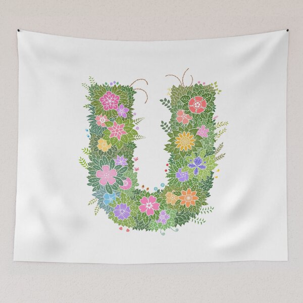 Artikelvorschau, Blumenbuchstabe „U“ WeArePrettierThanFlowers entworfen und verkauft von birthflower.