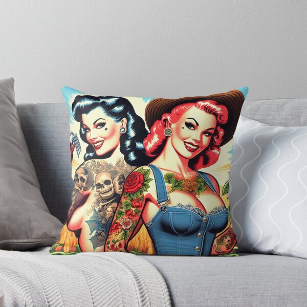 Item preview, Retro Tattooed Farm Girls designed and sold by PulpVintage.