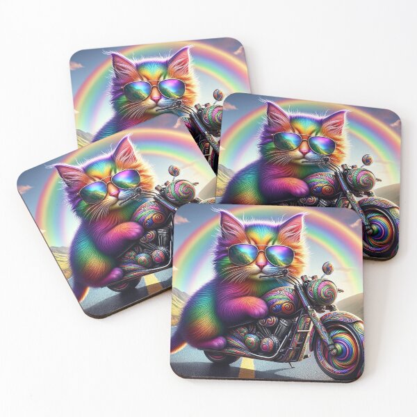 Item preview, Title: Rainbow Rider Ngeru (cat) designed and sold by Sienna Hamilton-Katene.
