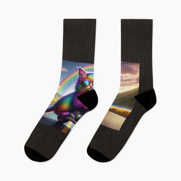 Item preview, Title: Rainbow Rider  Ngeru (cat) designed and sold by Sienna Hamilton-Katene.