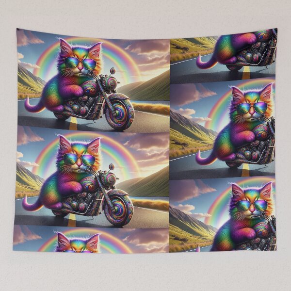 Item preview, Title: Rainbow Rider Ngeru (cat) designed and sold by Sienna Hamilton-Katene.