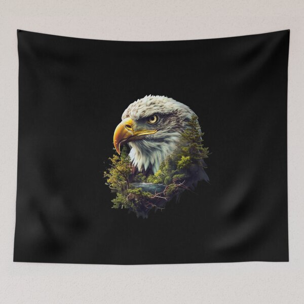 Item preview, My Spirit Mystical Animal is Eagle.Eagle head with nature designed and sold by elnexshop.