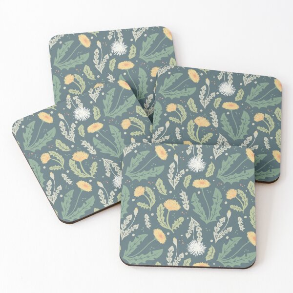 Item preview, Dandelion Floral Weed Pattern, Dark Green designed and sold by tanyadraws.