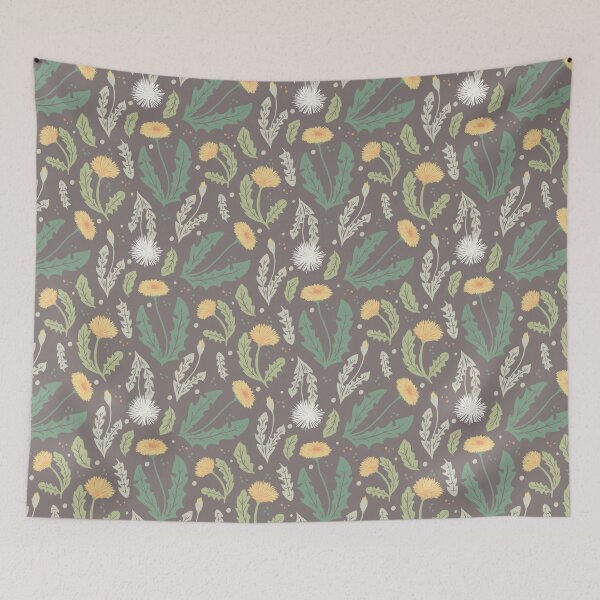Item preview, Dandelion Floral Weed Pattern, Brown designed and sold by tanyadraws.